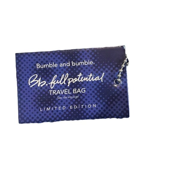 NWT Bumble and Bumble Zipper Top Navy Mesh Toiletry Bag - Picture 3 of 3